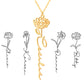 Personalized Birth Flower Necklace